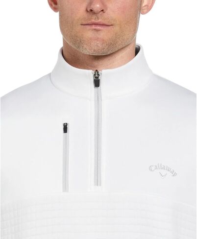 Callaway Men’s Pullover Sweater – Classic 1/4 Zip Pullover Men’s Fashion - Chinchilla X-Large in Saudi Arabia