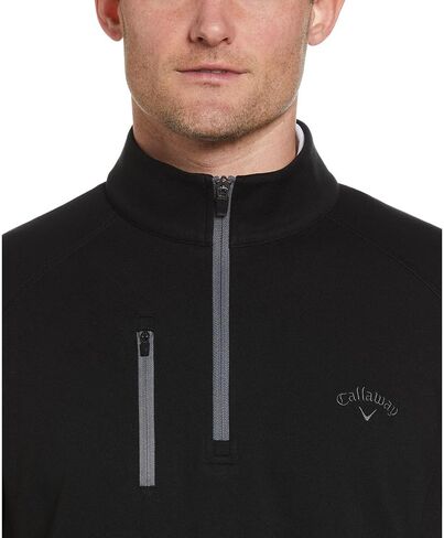Callaway Men’s Pullover Sweater – Classic 1/4 Zip Pullover Men’s Fashion - Chinchilla X-Large in Saudi Arabia