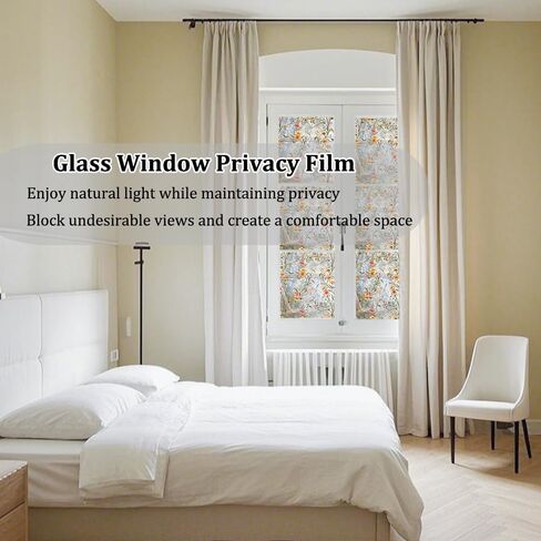 Stained Glass Window Privacy Film Non Adhesive Static Clings,Removable Decorative Window Window Sticke Tinting Film,Sun Blocking and Heat Control for Bathroom Door for Home in Kuwait