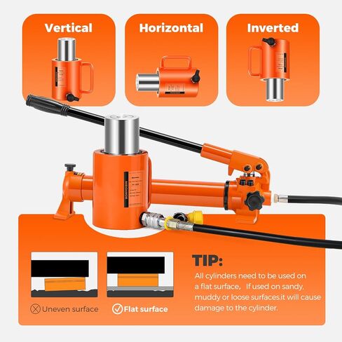 Bonvoisin Hydraulic Ram Cylinder 50T Hydraulic Cylinder Jack Porta Power Ram 4" Stroke Single Acting Lifting Cylinders for Machinery Shipbuilding in Saudi Arabia