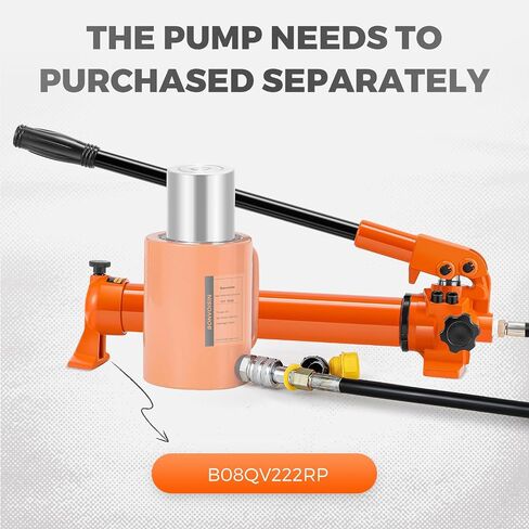 Bonvoisin Hydraulic Ram Cylinder 50T Hydraulic Cylinder Jack Porta Power Ram 4" Stroke Single Acting Lifting Cylinders for Machinery Shipbuilding in Saudi Arabia