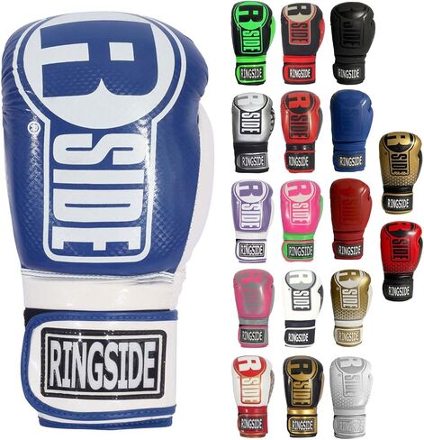Ringside Apex Bag Gloves, IMF-Tech Boxing Gloves with Secure Wrist Support, Synthetic Boxing Gloves for Men and Women, White and Gold, S/M in Saudi Arabia