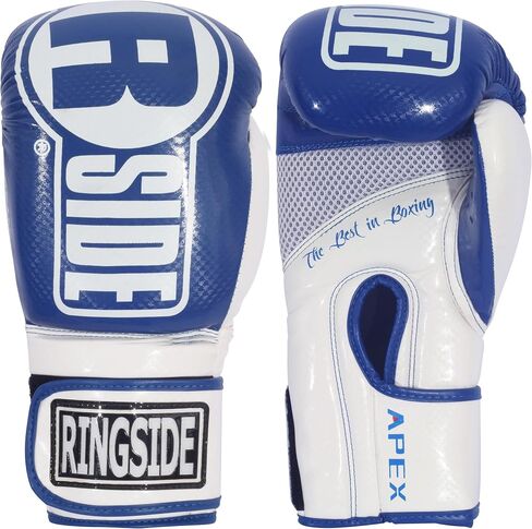 Ringside Apex Bag Gloves, IMF-Tech Boxing Gloves with Secure Wrist Support, Synthetic Boxing Gloves for Men and Women, White and Gold, S/M in Saudi Arabia