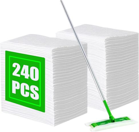 SUZZYVINE Dry Mop Refills for Floor Mopping and Cleaning,Dry Sweeping Cloths Refills, Unscented, 7.87"x11.81",2 Box, Totak 160 Count in Saudi Arabia