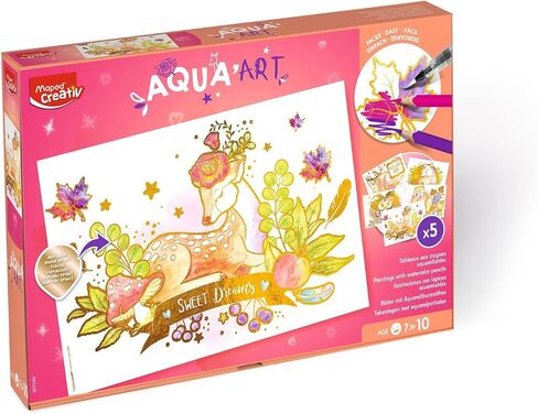 Maped Helix USA Creativ Activity Kit - مجموعة واحدة - Multicolor 14 Pack - Ages 7+ - إبداع خالي من الفوضى - مزج بالألوان سهلة - لهجات رقائق معدنية - تصميم صديق للطفل in Kuwait