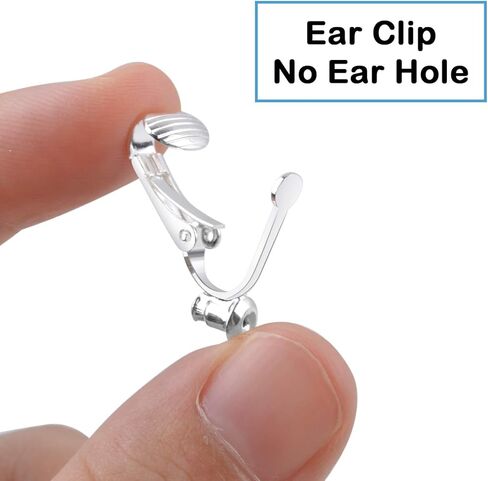 20 Pieces (10 Pairs) Stainless Steel Clip-on Earrings Converter Components with Post for Non-Pierced Ears DIY Earring - Turn Posts Into Clip-Ons in Kuwait