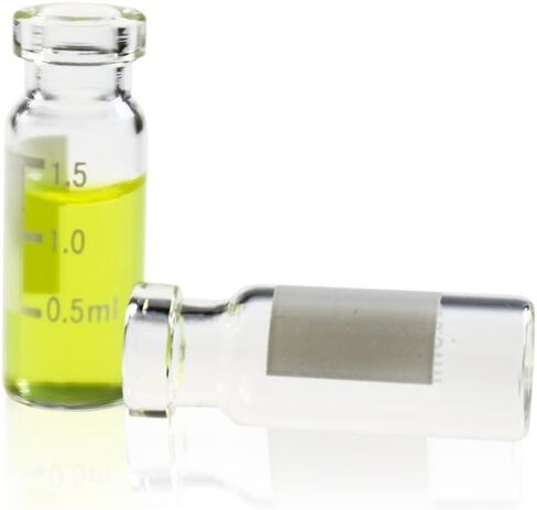 Autosampler Vial, 2 ml HPLC Vial, Amber Chromatography Lab Vial, Sample Vial with Writing Area, 9-425 Screw-Thread Vial, Pack of 100 by ALWSCI in Saudi Arabia