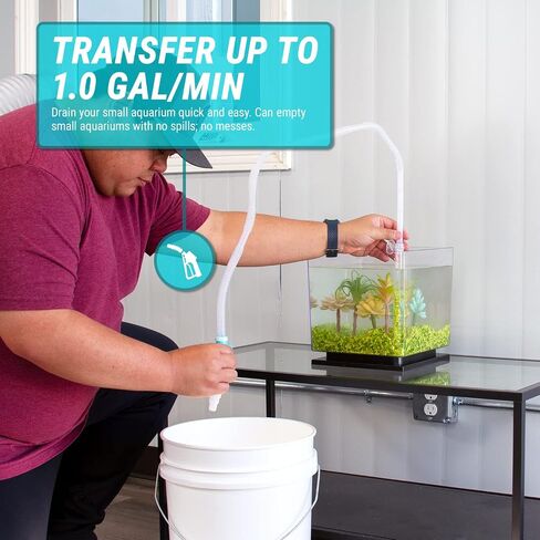 Tera Pump 2 Pack Fish Tank Cleaner Siphon - مضخة مياه يدوية لـ 10-20 جالون أسماك - in Kuwait