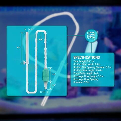 Tera Pump 2 Pack Fish Tank Cleaner Siphon - مضخة مياه يدوية لـ 10-20 جالون أسماك - in Kuwait