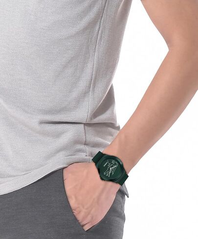 Lacoste Neocroc Men's Quartz Plastic and Silicone Strap Watch, Color: Multi Color (Model: 2011184) in Saudi Arabia