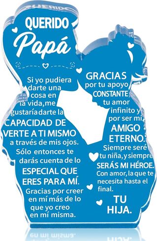 Yopyame Gift for Mom from Daughter - Spanish Mamá Mom Acrylic Mother Daughter Embracing Plaque Sign Best Mother Ever Gifts Regalos Para Mama Office Desk Birthday Mother’s Day Christmas Keepsake Gifts in Kuwait
