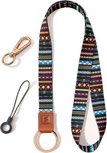 Senlly Neck Lanyard حزام للمفاتيح ، شارة معرف تصميم النمط الأصلي وحامل سلسلة المفاتيح in Kuwait