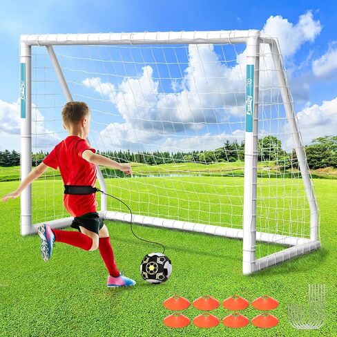 Soccer Goal, 12×6FT/10×6.5FT/8x6FT Soccer Goal for Backyard, Weatherproof UPVC with Soccer Training and 2 Sets of Soccer Nets, Soccer Goal for Youth and Adults Practice Training in Saudi Arabia