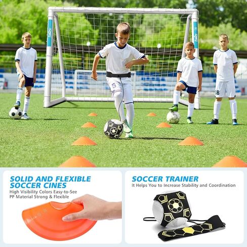 Soccer Goal, 12×6FT/10×6.5FT/8x6FT Soccer Goal for Backyard, Weatherproof UPVC with Soccer Training and 2 Sets of Soccer Nets, Soccer Goal for Youth and Adults Practice Training in Saudi Arabia