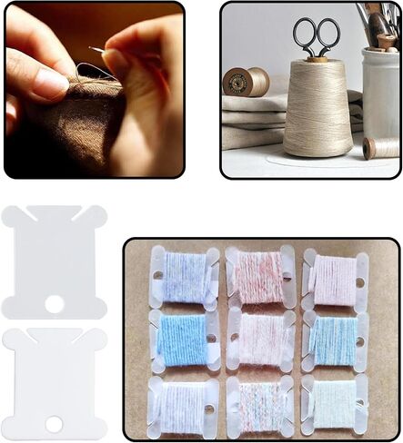 PSON 5pcs لوحة متعرج الخيط ، بكرة خيط بلاستيكية للحرف الخيط ، الخياطة DIY ، غرزة متقاطعة ، حامل منظم الخيط (5 ألوان) in Kuwait