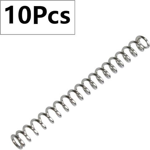 10Pcs Compression Spring,304 Stainless Steel Small Springs,High Elasticity and Stability,Suitable for Crafts, Home Appliances and Mechanical Applications(10x1x25mm) in Kuwait