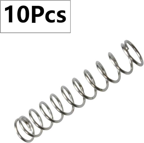 10Pcs Compression Spring,304 Stainless Steel Small Springs,High Elasticity and Stability,Suitable for Crafts, Home Appliances and Mechanical Applications(10x1x25mm) in Saudi Arabia
