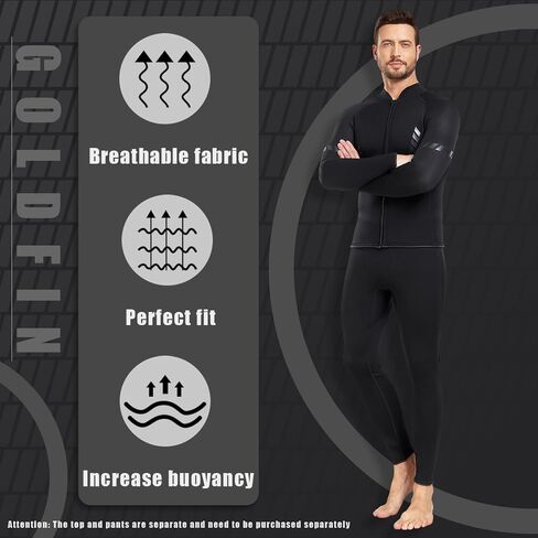 GoldFin Wetsuit Pants Men, 3mm Wetsuits Neoprene Pull-on Pants for Water Sports Diving Surfing Swimming in Saudi Arabia