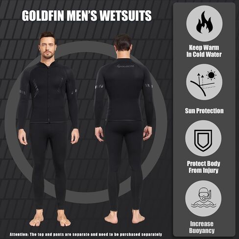 GoldFin Wetsuit Pants Men, 3mm Wetsuits Neoprene Pull-on Pants for Water Sports Diving Surfing Swimming in Saudi Arabia