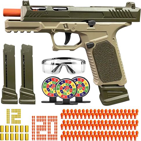 Toy Gun, Semi-Automatic Shell Ejecting Toy Gun Pistol Automatic Reloading for Kid, Shooting Games Educational Model Toy Pistol to Cool Toys Gifts for Boys & Girls Ages 6+ in Saudi Arabia