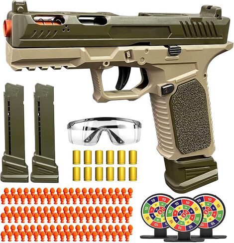 Toy Gun, Semi-Automatic Shell Ejecting Toy Gun Pistol Automatic Reloading for Kid, Shooting Games Educational Model Toy Pistol to Cool Toys Gifts for Boys & Girls Ages 6+ in Saudi Arabia