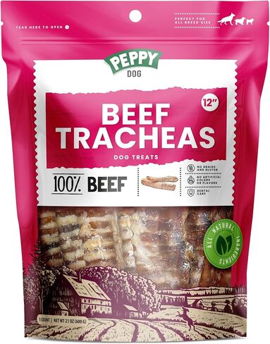 Dog Treats Beef Gullet for Dogs (100 Count (Pack of 1) 6 inch | Beef Flat Jerky Chews | Beef Esophagus Dog Treats | Beef Jerky Snack | All Natural Beef Esophagus Snack | Beef Gullet for All Dogs in Kuwait