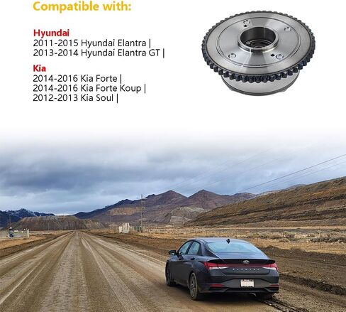 Engine Timing CVVT Camshaft Sprocket Gear Exhaust | Fit for Hyundai Elantra 2011-2015, Elantra GT 2013-2014, Kia Forte Koup 2014-2016, Soul 2012-2013 | OE# 24370-2E010 243702E010 in Saudi Arabia