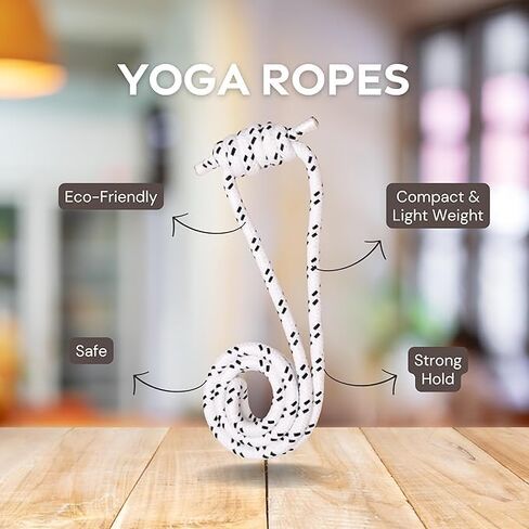 Iyengar Ropes White Cotton Versatile Strength Iyanger Yoga Wall Ropes for Balanced Practice in Saudi Arabia