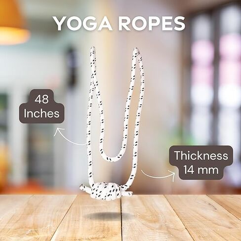 Iyengar Ropes White Cotton Versatile Strength Iyanger Yoga Wall Ropes for Balanced Practice in Saudi Arabia