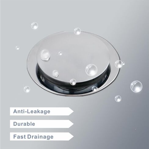 Brushed Bathtub Drain Stopper,Universal Pop Up Bath Drain, Hidrop Tip Toe Tub Drain Stopper,Conversion Kit Assembly, Replaces Lift and Turn,Tip-Toe and Trip Lever drains for Tub, EZ Install(Brushed) in Saudi Arabia