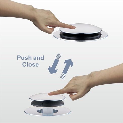 Brushed Bathtub Drain Stopper,Universal Pop Up Bath Drain, Hidrop Tip Toe Tub Drain Stopper,Conversion Kit Assembly, Replaces Lift and Turn,Tip-Toe and Trip Lever drains for Tub, EZ Install(Brushed) in Saudi Arabia