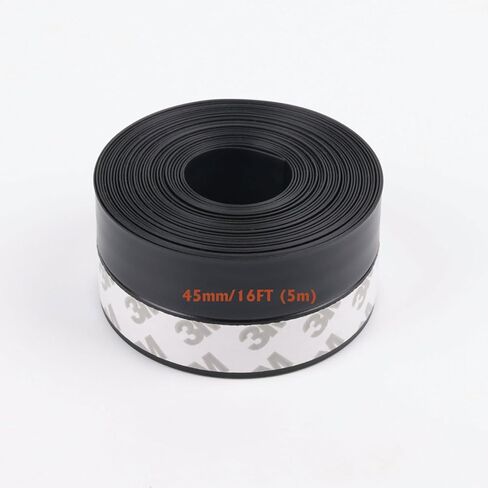 5M/16ft Window Sealing Strip, Self Adhesive Weather Stripping 35mm Width, Silicone Door Bottom Seal Strip Tape for Gaps of House Glass Shower Window and Door Weatherproof Soundproof, Transparent in Kuwait