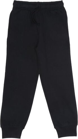 EVERYDAY KIDS Girls’ Navy Blue Cotton Fleece Sweatpants; Girls’ Activewear Jogger Pants - Soft and Breathable Cotton/Poly Blend (18/20, Navy) in Kuwait
