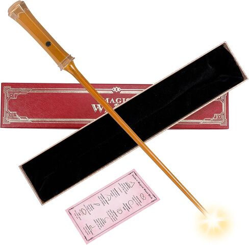 Light Up Magic Wizard Wand Rechargeable Illuminating Wands for Witches Kids Boys Girls Party Gift, Note in Kuwait