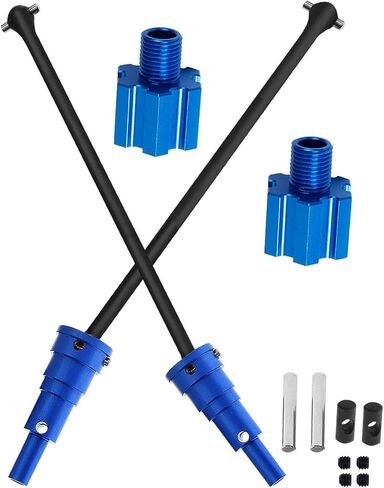 RC 10MM Drive Shaft CVD & Wheel Hex Hubs Upgrades Part for 1/5 X Maxx 8S Monster Truck,45# Steel Driveshaft Front Rear Axles & Aluminum Wheel Nut & Wheel Hex Hops Up,Red in Kuwait