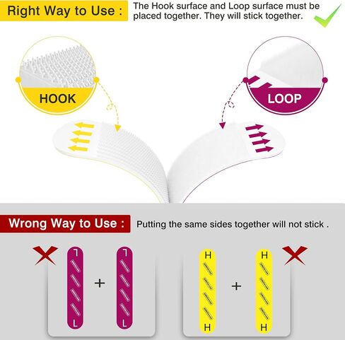 EMITEVER Picture Hanging Strips Heavy Duty, Damage Free Picture Hangers for Walls, Picture Hanging Kit, Hanging Hooks Without Nails, Medium Adhesive Wall Strips for Poster Sticky 20-Pairs (40 Strips) in Saudi Arabia
