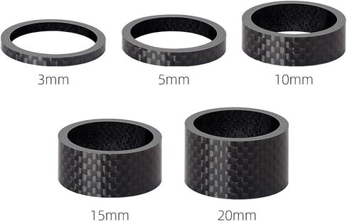 5PCS Bicycle Ahead Stem Spacer, Bicycle Handlebar Spacer Bike Headset Spacers Spacers Stem Spacer Rings 3mm/5mm/10mm/15mm/20mm in Saudi Arabia