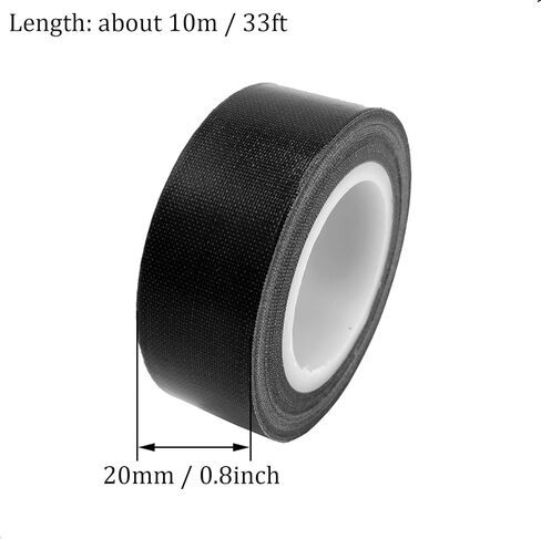 1Roll Heat Resistant Tape, High Temperature Heat Transfer Tape, PTFE Tape,Film Adhesive Tape, 25mm / 1" Width, 10m / 33ft Length, Black 1" / 2.5cm Width in Saudi Arabia