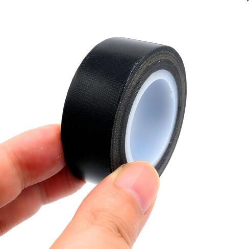 1Roll Heat Resistant Tape, High Temperature Heat Transfer Tape, PTFE Tape,Film Adhesive Tape, 25mm / 1" Width, 10m / 33ft Length, Black 1" / 2.5cm Width in Saudi Arabia