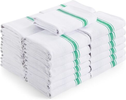 Utopia Towels Blue Dish Towels [12 Pack - 15 x 25 Inches] 100% Ring Spun Cotton Highly Absorbent & Reusable Cleaning Bar, Tea, Kitchen and Dishcloths Set - 200 GSM in Saudi Arabia