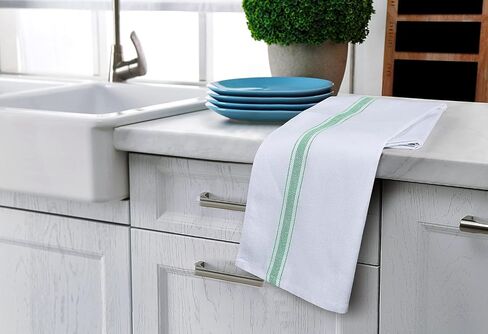 Utopia Towels Blue Dish Towels [12 Pack - 15 x 25 Inches] 100% Ring Spun Cotton Highly Absorbent & Reusable Cleaning Bar, Tea, Kitchen and Dishcloths Set - 200 GSM in Saudi Arabia