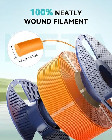 SUNLU خيوط ميتا PLA عالية السرعة، 1 كجم PLA خيوط طابعة ثلاثية الأبعاد 1.75 مم، خيوط ثلاثية الأبعاد أكثر صرامة، دقة الأبعاد +/- 0.02 مم، تناسب معظم طابعات FDM ثلاثية الأبعاد، بكرة 1 كجم (2.2 رطل)، أسود in Kuwait