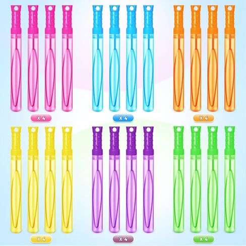 Bubble Wand, 12 Pcs Bubble Wands Bulk in 6 Colors, Bubble Party Favors for Kids, Summer Toys, Indoor Outdoor Activity, Themed Birthday, Wedding, for Girls & Boys in Kuwait