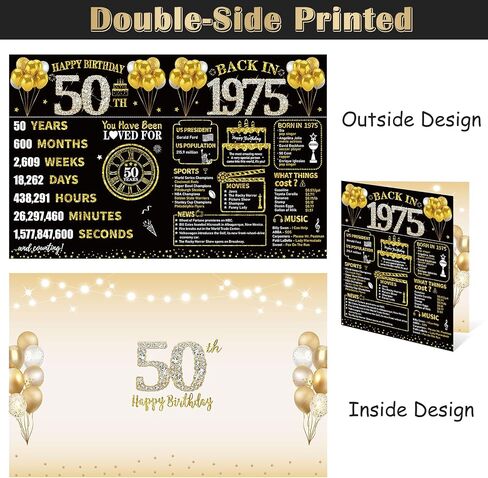 Large 90th Birthday Card With Envelope, Black Gold Happy 90th Birthday Giant Guest Book Gifts for Men Women, Giant Ninety Bday Card Gifts Party Supplies, Back in 1935 Jumbo 90 Bday Card in Kuwait
