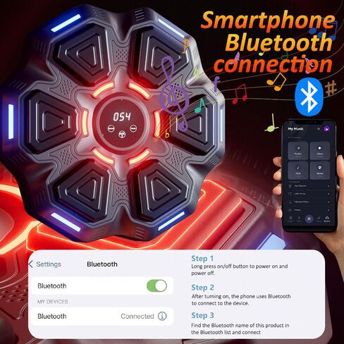 Music Boxing Machine, 9 Modes & 9 Speeds Boxing Machine Wall Mounted Music, Smart Boxing Game Music Punching Machine for Adults, Equipment Target for Home, Office, Gym (Upgrade) in Saudi Arabia