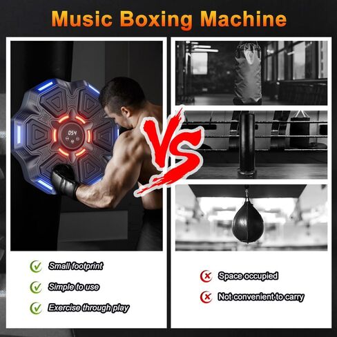 Music Boxing Machine, 9 Modes & 9 Speeds Boxing Machine Wall Mounted Music, Smart Boxing Game Music Punching Machine for Adults, Equipment Target for Home, Office, Gym (Upgrade) in Saudi Arabia