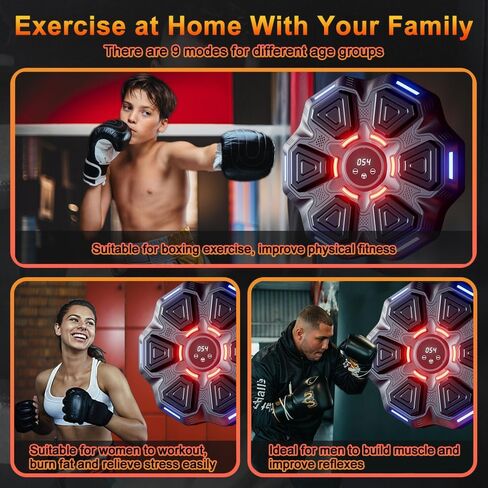 Music Boxing Machine, 9 Modes & 9 Speeds Boxing Machine Wall Mounted Music, Smart Boxing Game Music Punching Machine for Adults, Equipment Target for Home, Office, Gym (Upgrade) in Saudi Arabia