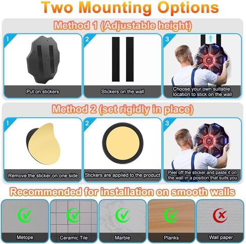 Music Boxing Machine, 9 Modes & 9 Speeds Boxing Machine Wall Mounted Music, Smart Boxing Game Music Punching Machine for Adults, Equipment Target for Home, Office, Gym (Upgrade) in Saudi Arabia