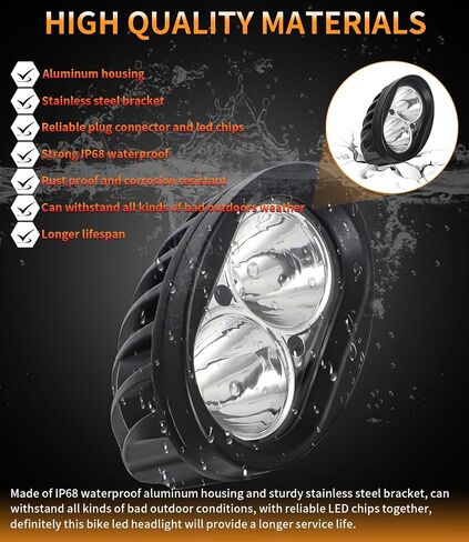 E-Bike LED Headlight for Rad Power Bikes Mini Rover Expand Runner, High Output E-Bike LED Lights Head Light with Mounting Bracket and E-Bike Plug, Plug and Play | Brighter | Waterproof (Yellow Light) in Saudi Arabia