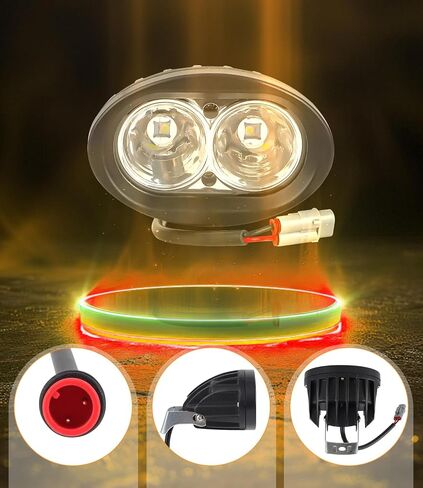 E-Bike LED Headlight for Rad Power Bikes Mini Rover Expand Runner, High Output E-Bike LED Lights Head Light with Mounting Bracket and E-Bike Plug, Plug and Play | Brighter | Waterproof (Yellow Light) in Saudi Arabia